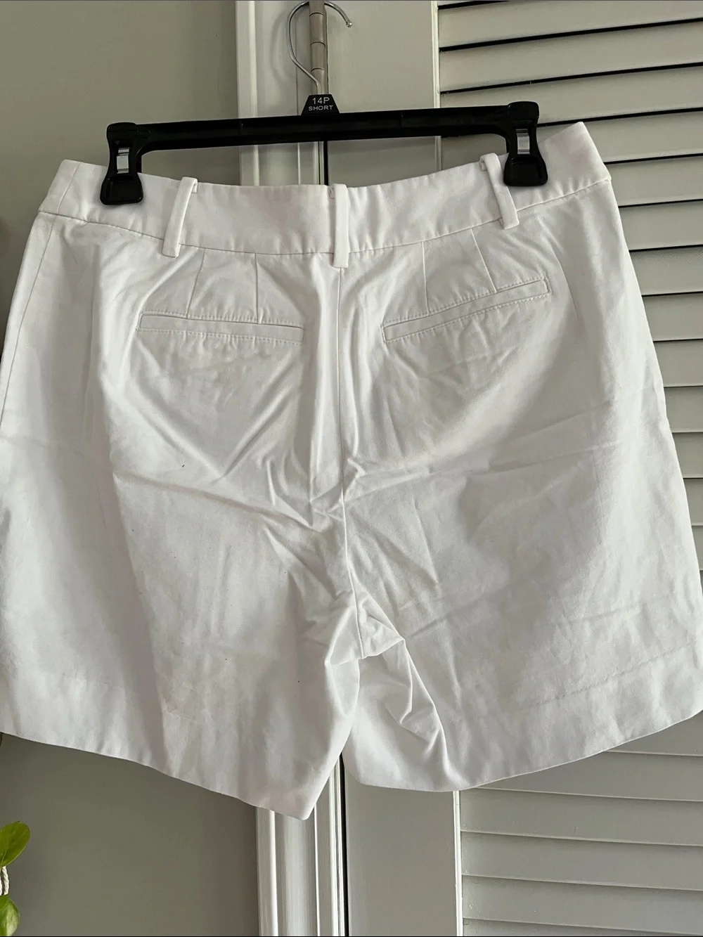 Talbots White Button-Accent High-Rise Shorts